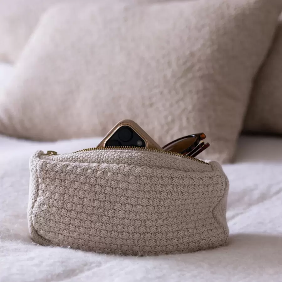 By LOHN - Strikket Clutch Petra 22*11*5, Beige