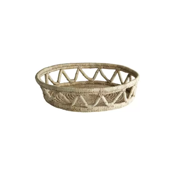 TineK Home - Date brødkurv, palmeblade, D30/34xH8 cm, natur