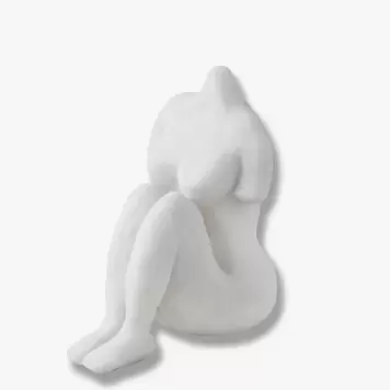 Mette Ditmer - Art Piece Sitting Woman, Off-white