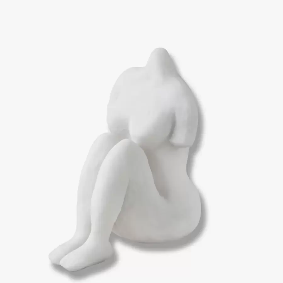 Mette Ditmer - Art Piece Sitting Woman, Off-white