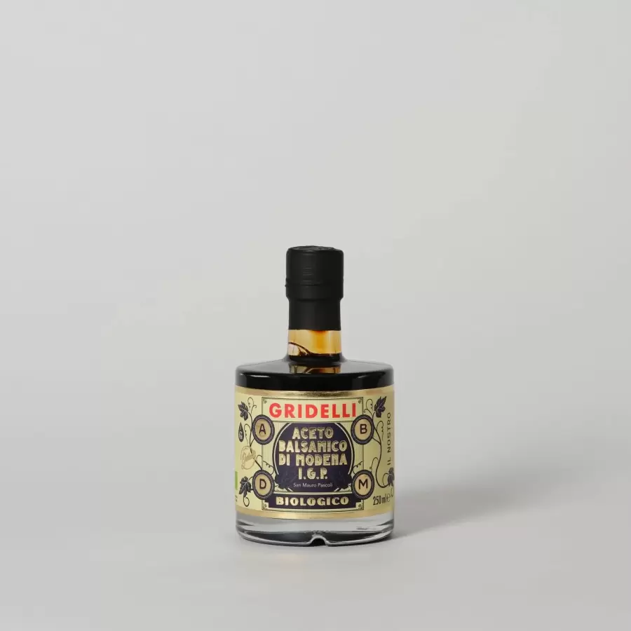 Gridelli - Aceto Balsamico Nero, lagret balsamico  250 ml. ECO