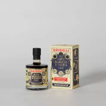 Gridelli - Aceto Balsamico Nero, lagret balsamico 250 ml. ECO Gridelli - Aceto Balsamico Nero, lagret balsamico 250 ml. ECO
