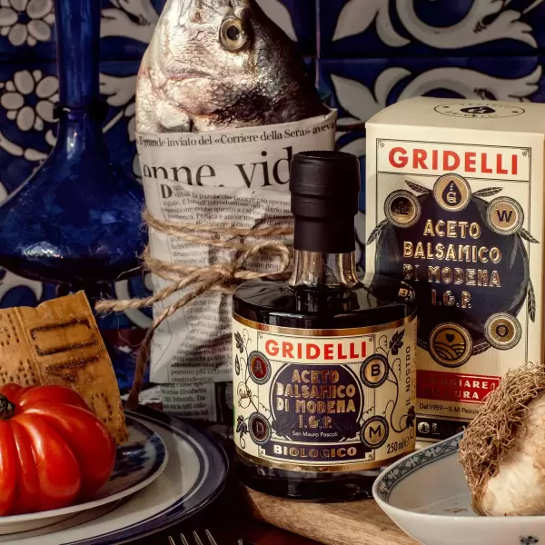 Gridelli - Aceto Balsamico Nero, lagret balsamico  250 ml. ECO