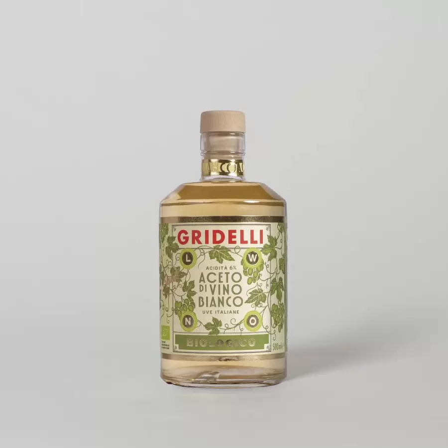 Gridelli - Aceto di Vino Bianco Øko., 500 ml.