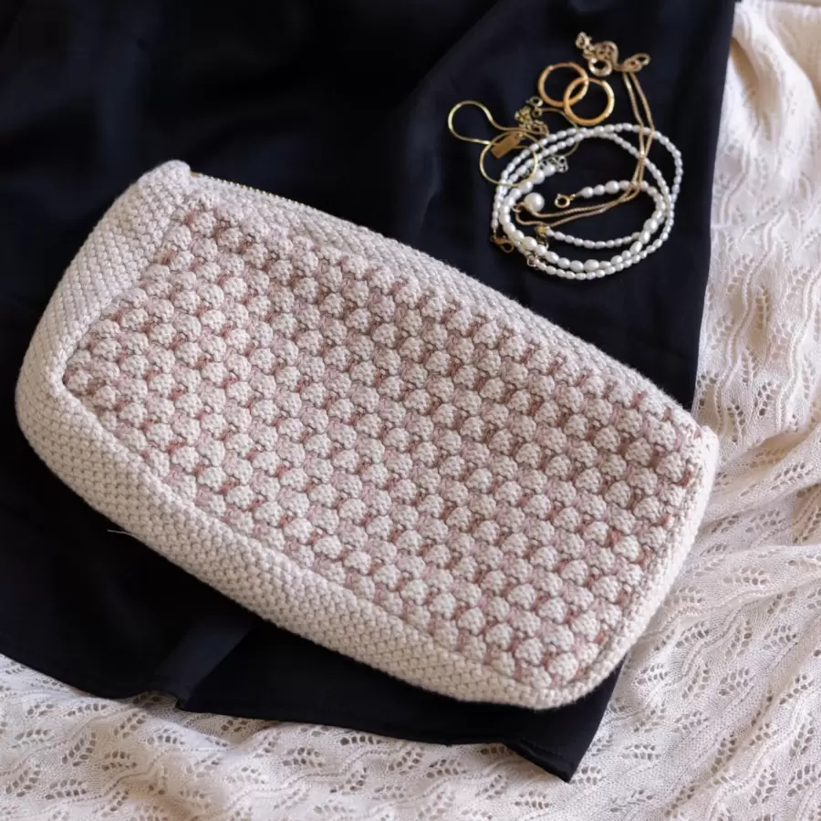 By LOHN - Strikket Clutch, Multi 22*11*5