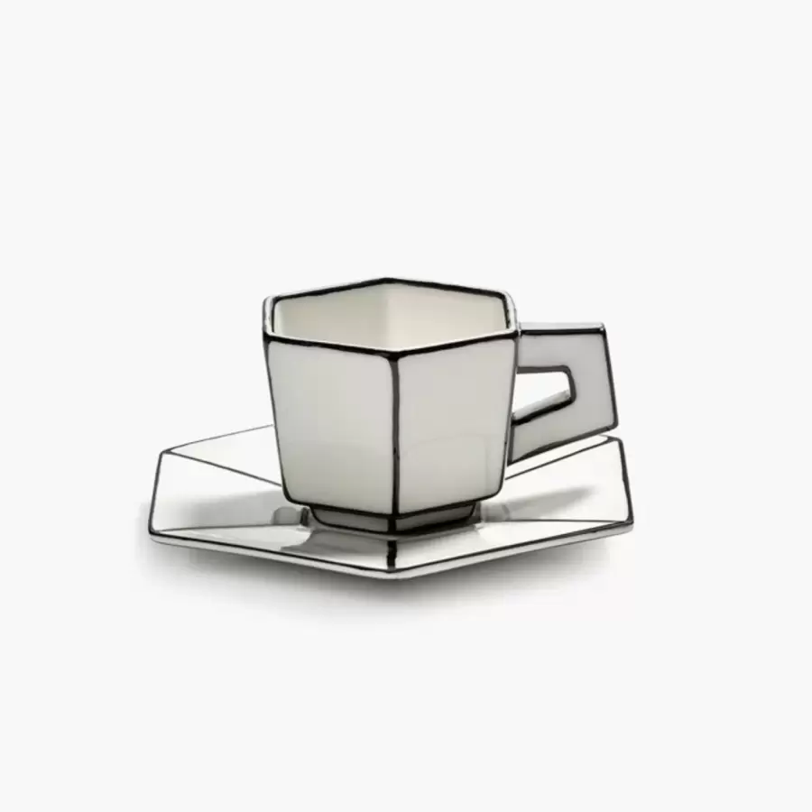 Serax - Espressokop og underkop Carte Blanche, Hvid/Sort