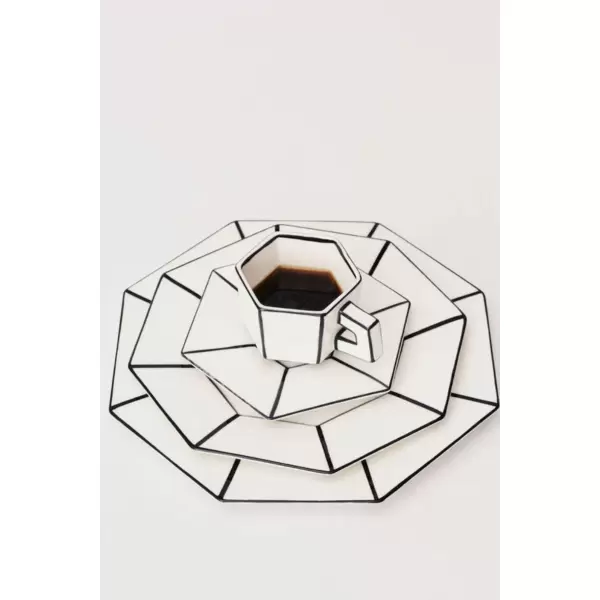 Serax - Espressokop og underkop Carte Blanche, Hvid/Sort Serax - Espressokop og underkop Carte Blanche, Hvid/Sort