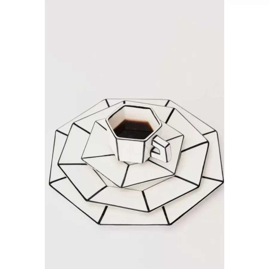 Serax - Espressokop og underkop Carte Blanche, Hvid/Sort