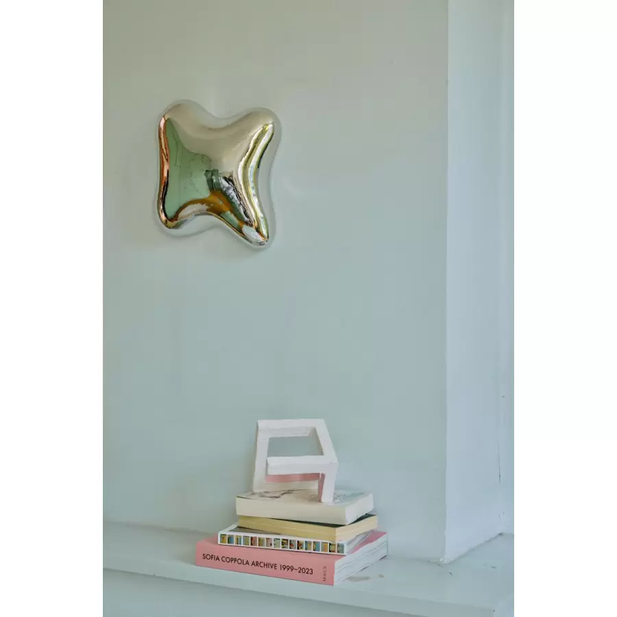 HK living - Orb wall sculpture,  chrome