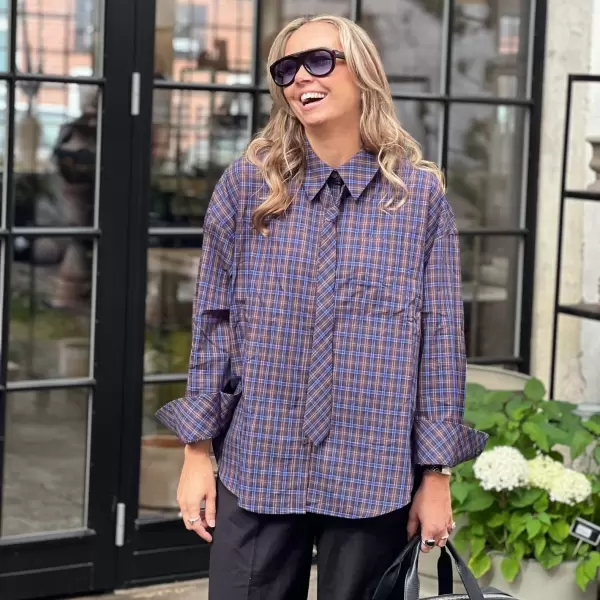 Love&Divine - Skjorte med slips love1645, Brown Check