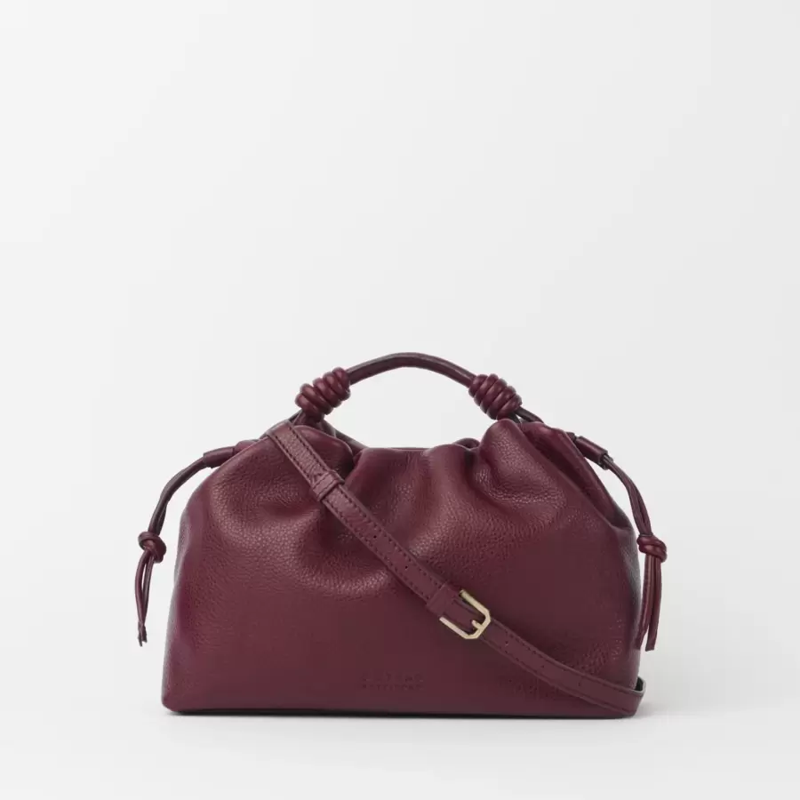 O My Bag - Kiki Midi, Dark Cherry Soft Grain Leather