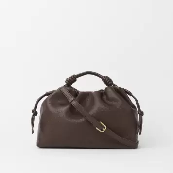 O My Bag - Kiki Midi, Chocolate Soft Grain Leather O My Bag - Kiki Midi, Chocolate Soft Grain Leather