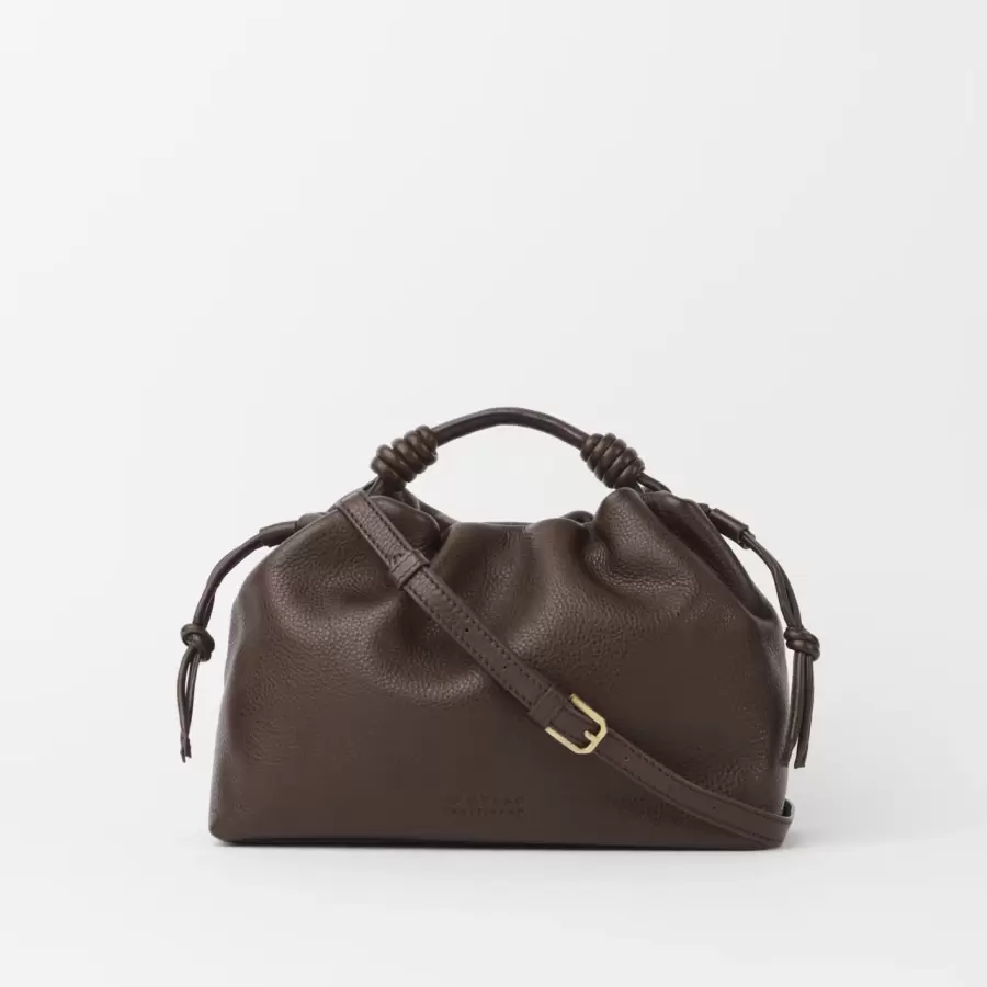O My Bag - Kiki Midi, Chocolate Soft Grain Leather