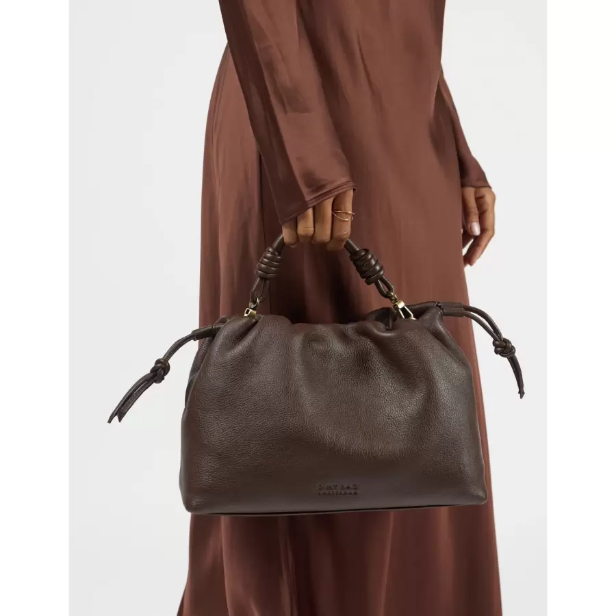 O My Bag - Kiki Midi, Chocolate Soft Grain Leather
