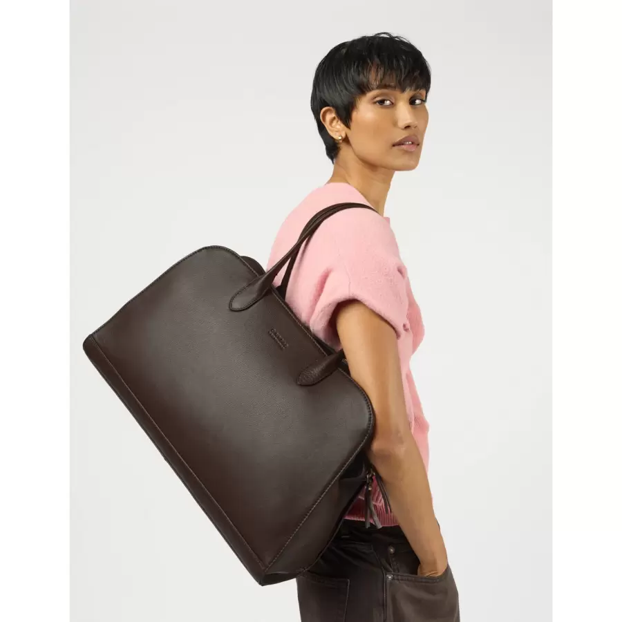 O My Bag - Alma 15"/16", Chocolate Soft Grain Leather