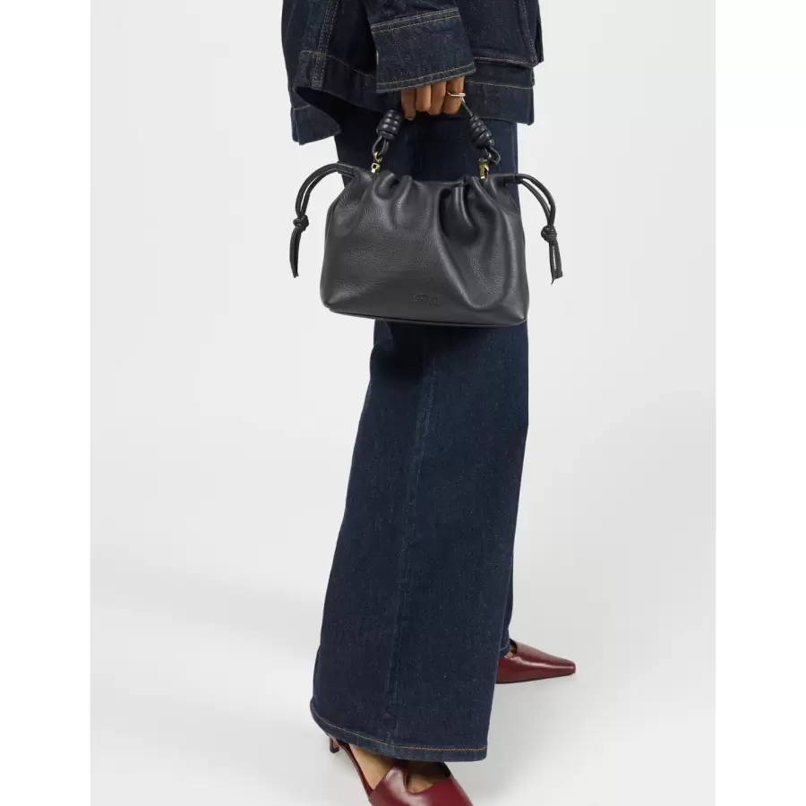 O My Bag - Kiki Mini, Black Soft Grain Leather