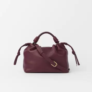 O My Bag - Kiki Mini, Dark Cherry Soft Grain Leather O My Bag - Kiki Mini, Dark Cherry Soft Grain Leather