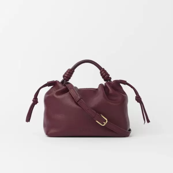 O My Bag - Kiki Mini, Dark Cherry Soft Grain Leather O My Bag - Kiki Mini, Dark Cherry Soft Grain Leather