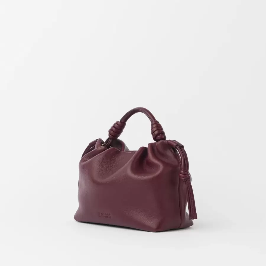 O My Bag - Kiki Mini, Dark Cherry Soft Grain Leather