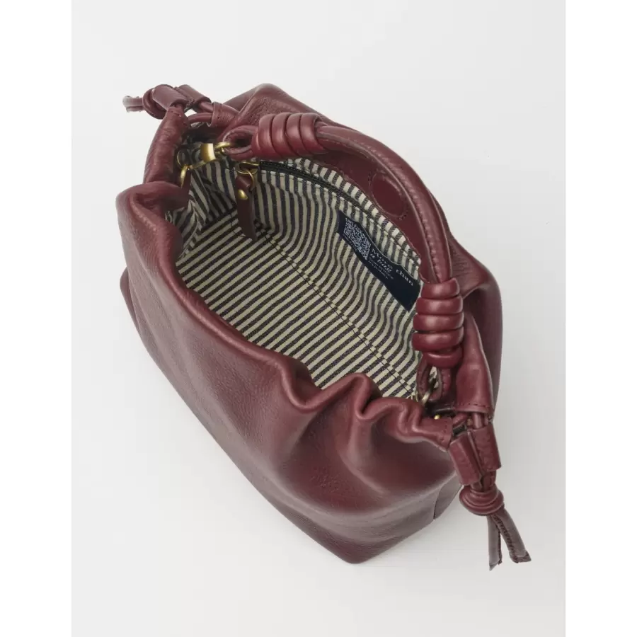 O My Bag - Kiki Mini, Dark Cherry Soft Grain Leather