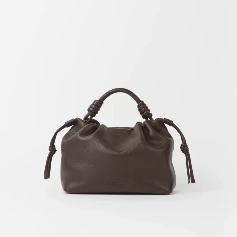 O My Bag - Kiki Mini, Dark Chocolate Soft Grain Leather
