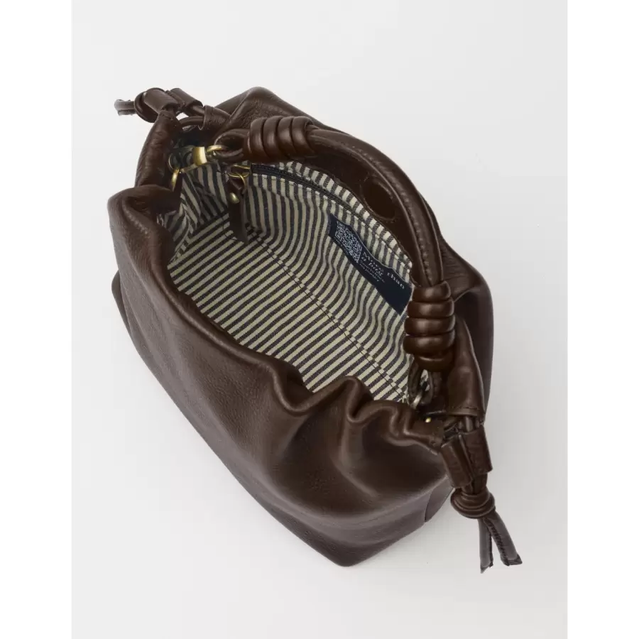 O My Bag - Kiki Mini, Dark Chocolate Soft Grain Leather