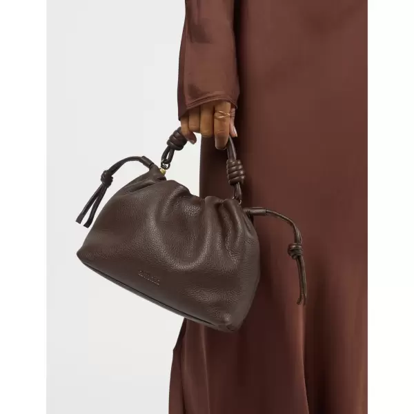 O My Bag - Kiki Mini, Dark Chocolate Soft Grain Leather