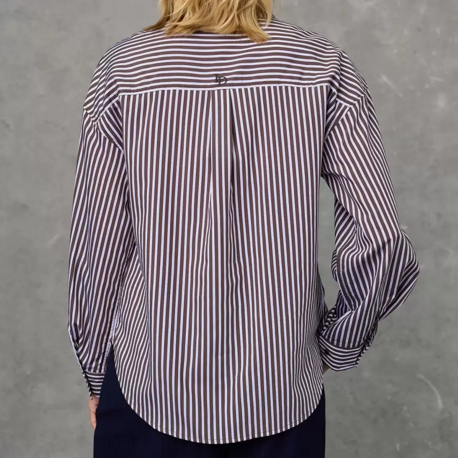 Love&Divine - Skjorte m. slips Love1663, Brown Stripe
