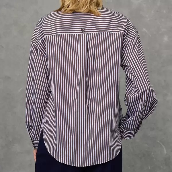 Love&Divine - Skjorte med slips Love1663, Brown Stripe
